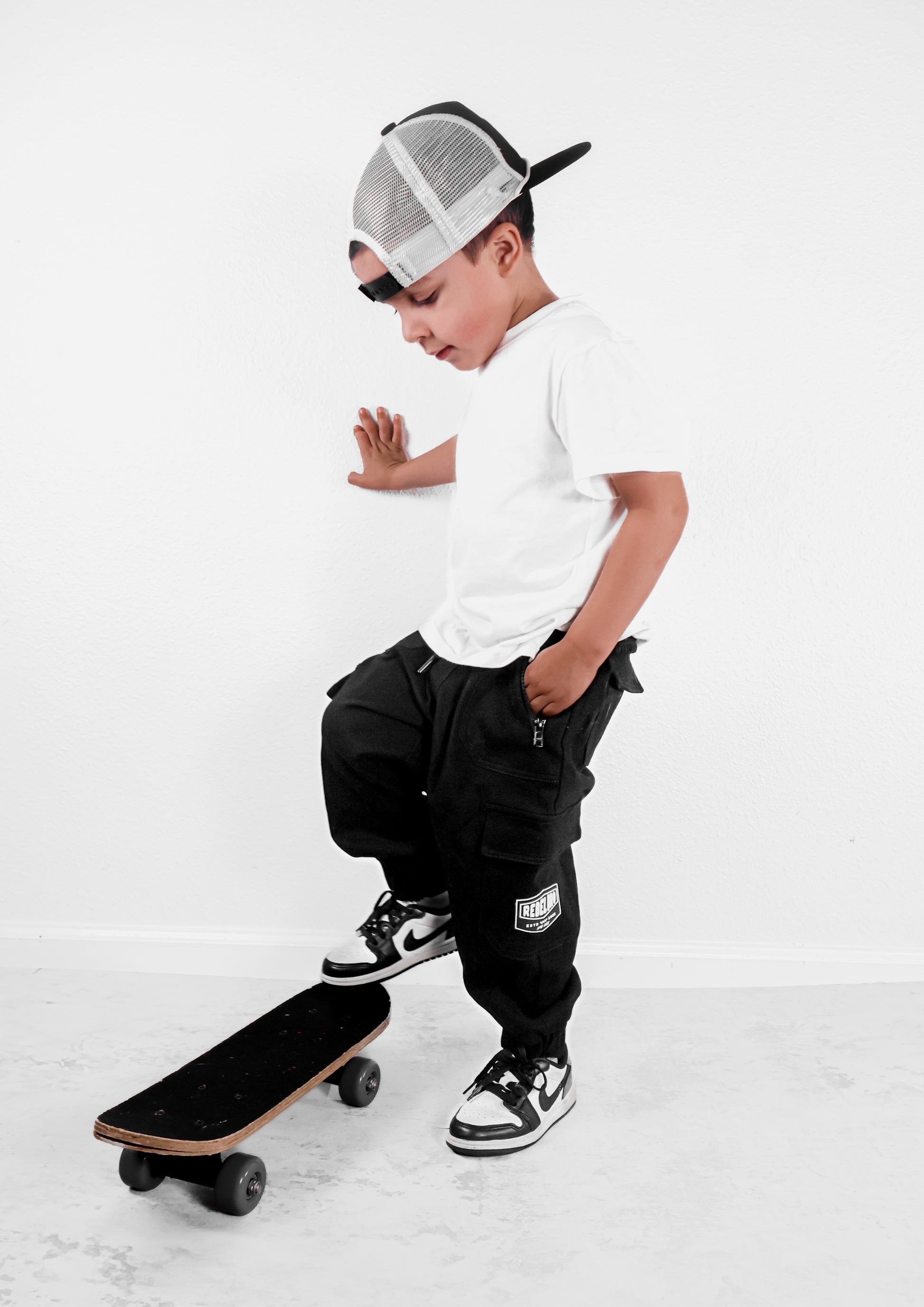 Rebel Cargo Pant in Black