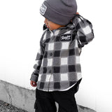 Hooded Flannel in Woodlands Haze