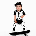 Hooded Rebel Short Sleeve Romper in Bowie - Rebel Bro