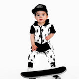 Hooded Rebel Short Sleeve Romper in Bowie - Rebel Bro