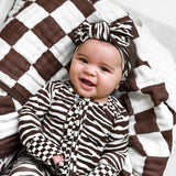 Ruffled Bamboo Zippy Sleeper in Desert Zebra