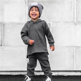 Waffle Set in Charcoal Grey