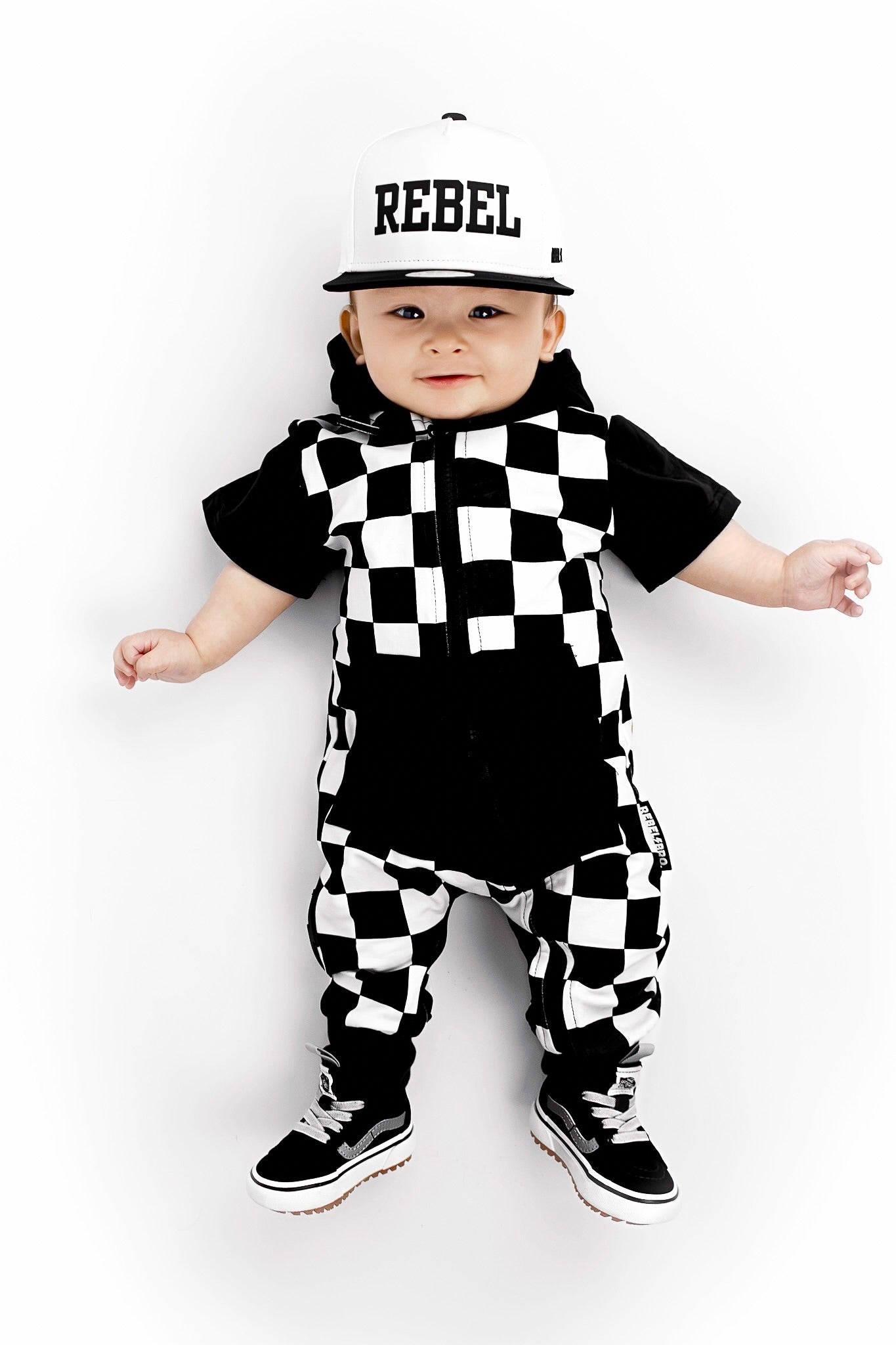 Hooded Rebel Short Sleeve Romper in Venice