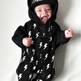 Hooded Fleece Romper in Jagger