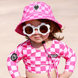 Hydro Bucket Hat in Bubble Gum Checkered