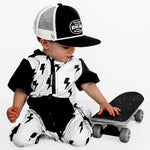 Hooded Rebel Short Sleeve Romper in Bowie - Rebel Bro