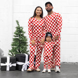 Women’s Bamboo Two Piece Set in Candy Cane Checkered
