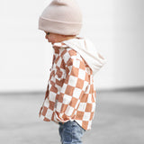 Hooded Flannel in Neutral Checkered