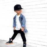 RB x LB The Core-Classic Midi Boot in Black / Taupe - Rebel Bro