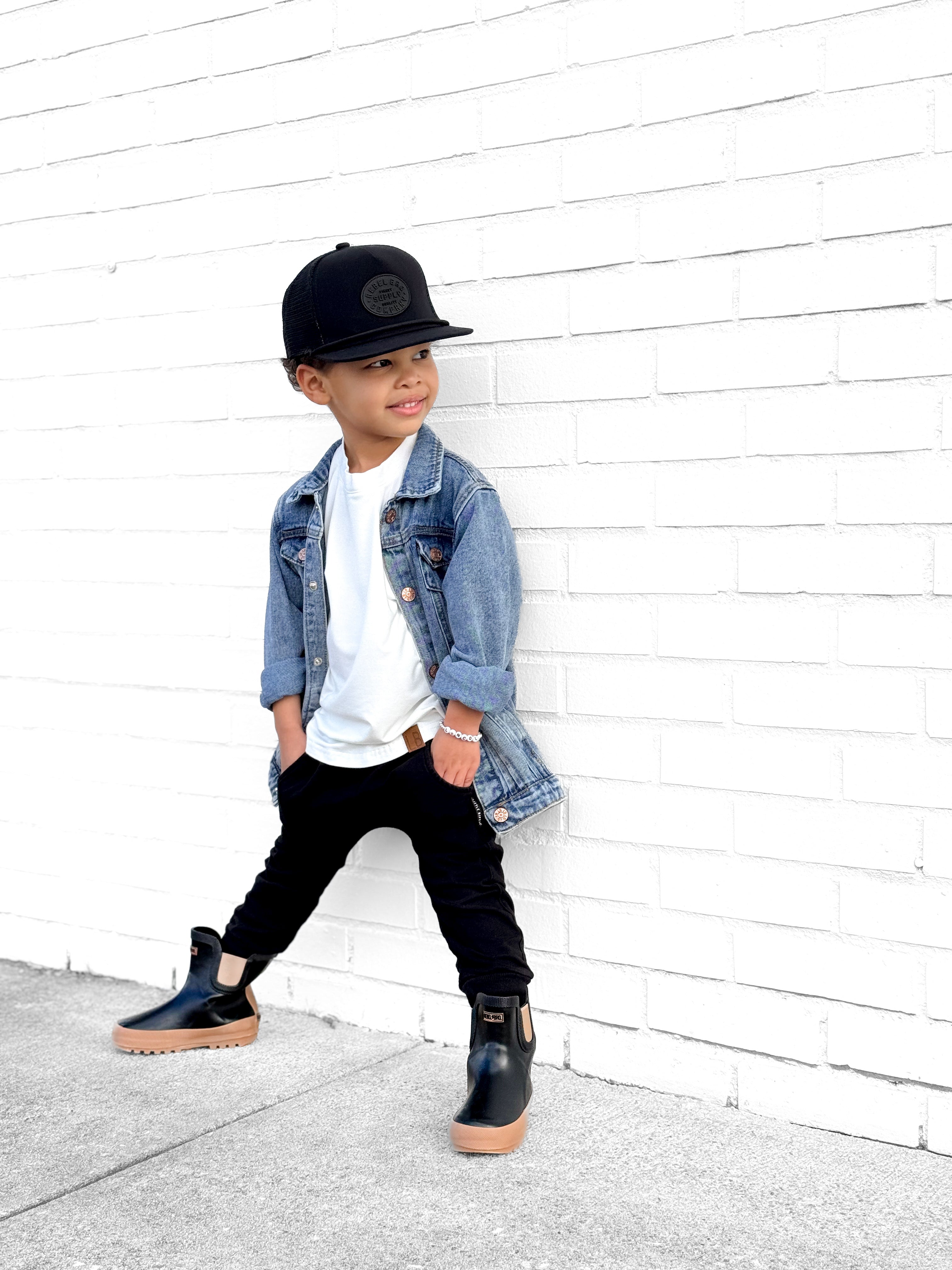 RB x LB The Core-Classic Midi Boot in Black / Taupe - Rebel Bro