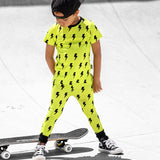 Bamboo Two Piece Set in Neon Electric Lime x Jagger