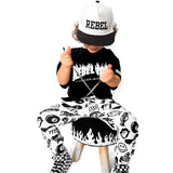 Short Sleeve Tee in Rebel Bro x Live Fast Flames