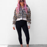Women's Full Zip Hoodie in Ava (Leopard)
