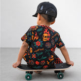 Short Sleeve Bamboo Two Piece Set in Inkworks