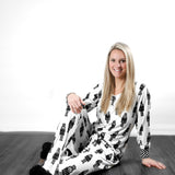 Women’s Bamboo Henley Two Piece Set in Merry Mischief