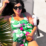 Ruffled Bamboo Zippy Sleeper in Palm Paradise