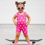 Tank + Biker Two Piece Set in Hottest Pink x Jagger