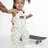 Overalls in Salt + Sand Checkered