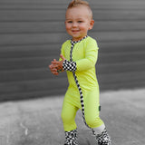 Bamboo Zippy Sleeper in Neon Electric Lime