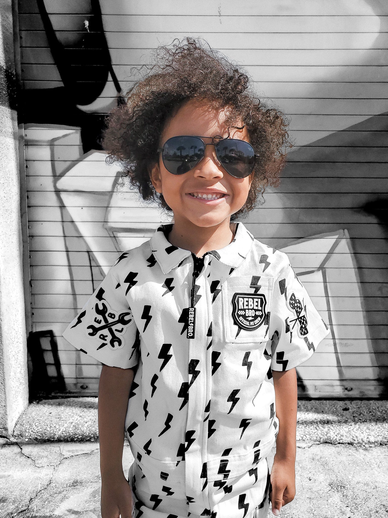 Pit Crew Romper in Bowie - Rebel Bro