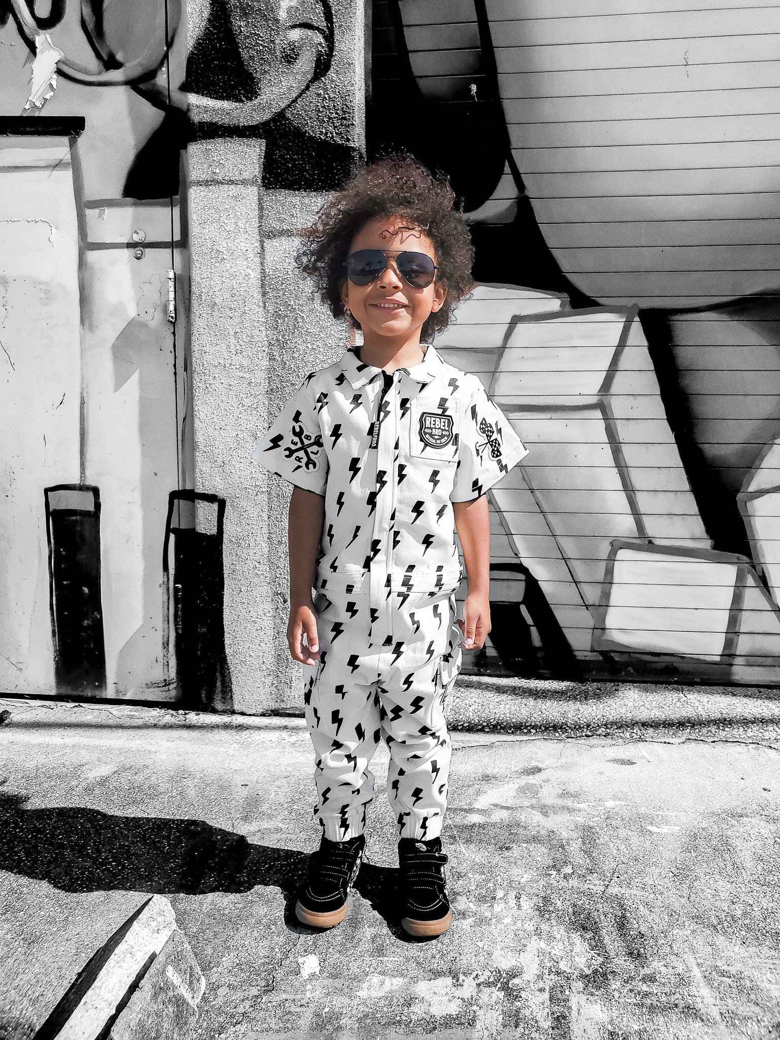 Pit Crew Romper in Bowie - Rebel Bro