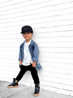 Image of The Core-Classic Midi Boot in Black / Taupe