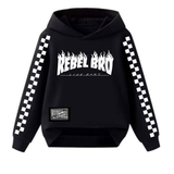 Relaxed Fit Hoodie in Rebel Bro x Live Fast Flames