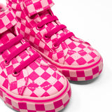 SK8TR Hi-Top in Bubble Gum Checkered