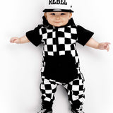 Hooded Rebel Short Sleeve Romper in Venice - Rebel Bro