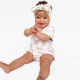 Bummie Two Piece Set in Salt + Sand Checkered