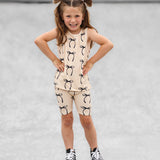 Tank + Biker Two Piece Set in Lana (Bows)
