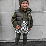 Pullover Windbreaker in Olive Checkered