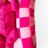 Ruffled Bamboo Zippy Sleeper in Hottest Pink