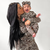 Women’s Bamboo Two Piece Set in Desert Zebra