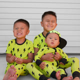 Bamboo Zippy Sleeper in Neon Electric Lime x Jagger