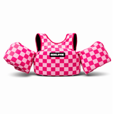 Neoprene Swim Vest in Bubble Gum Checkered