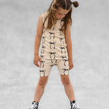 Tank + Biker Two Piece Set in Lana (Bows)