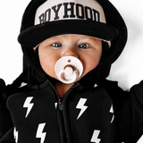 Hooded Fleece Romper in Jagger