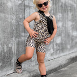 Tank + Biker Two Piece Set in Ava (Leopard)