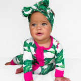 Ruffled Bamboo Zippy Sleeper in Palm Paradise