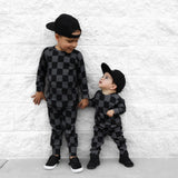 Organic Ribbed Set in Smoke + Storm (PREORDER)