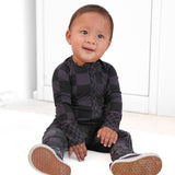 Bamboo Zippy Sleeper in Charcoal + Black Checkered