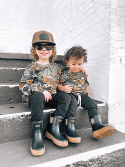 Image of The Core-Classic Midi Boot in Black / Taupe