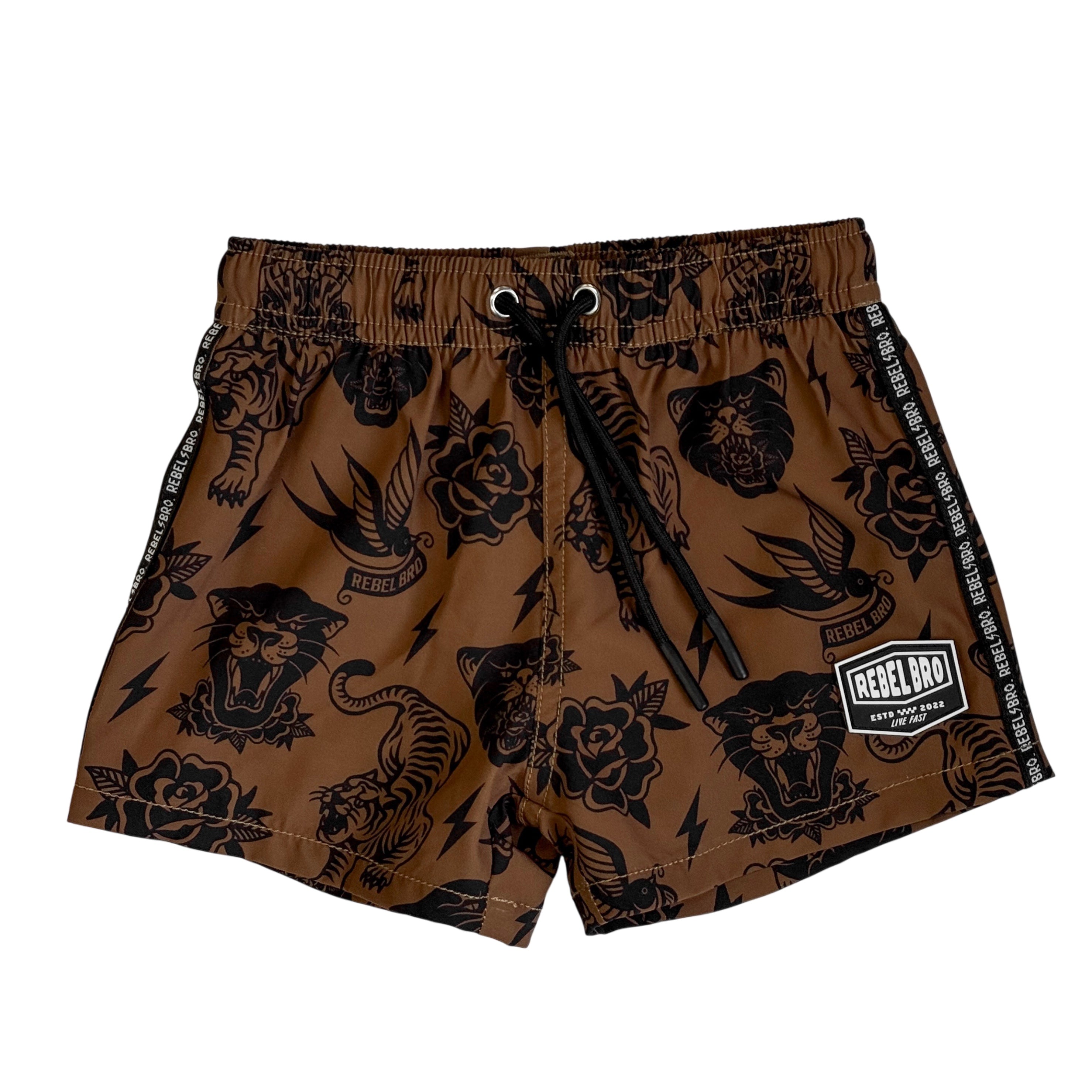 Hybrid Swim Trunks in Born to be Wild [Sahara Edition] - Rebel Bro
