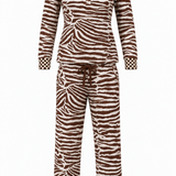 Women’s Bamboo Two Piece Set in Desert Zebra
