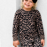 Bamboo Two Piece Set in Midnight Mocha Leopard