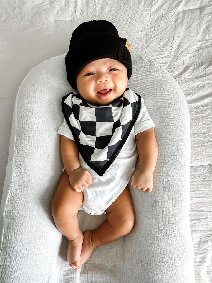 Bamboo Bandana Bib (4 Pack) in Rebel Black - Rebel Bro
