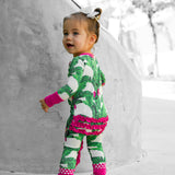 Ruffled Bamboo Zippy Sleeper in Palm Paradise