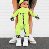 Bamboo Bandana Bib in Neon Electric Lime