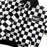 Bomber Jacket in Black + White Checkered